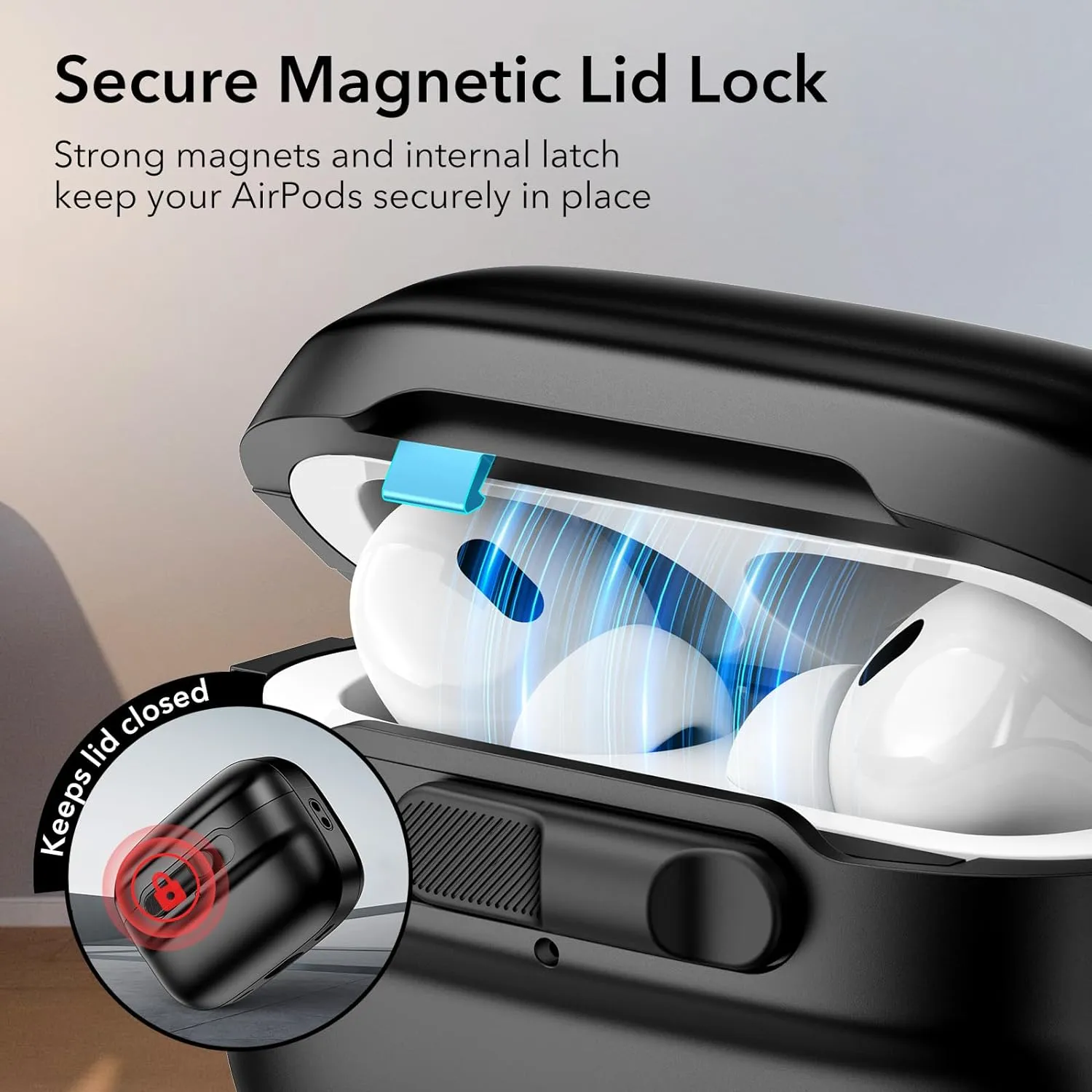 ESR Pulse Magnetic Lock Case (HaloLock) for AirPods Pro (2023 / 2022 / 2019)