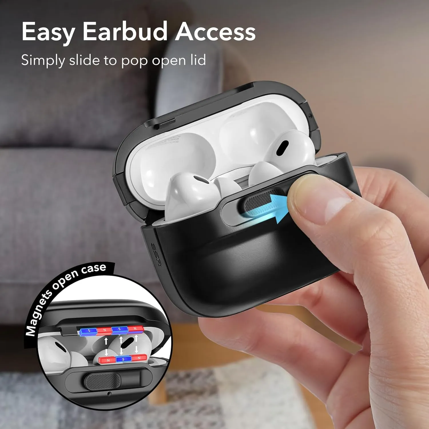 ESR Pulse Magnetic Lock Case (HaloLock) for AirPods Pro (2023 / 2022 / 2019)