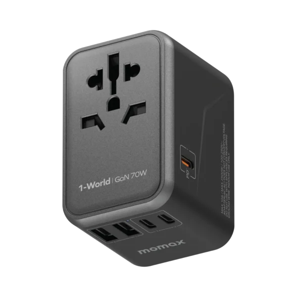 Momax 1-World 70W GaN 5 Ports Universal Travel Charger (UA8A)