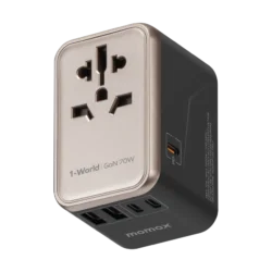 Momax 1-World 70W GaN 5 Ports Universal Travel Charger (UA8A) Arrival Charging Essential