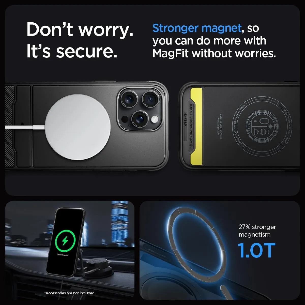 Spigen Rugged Armor MagFit Case for iPhone 15 Pro / 15 Pro Max