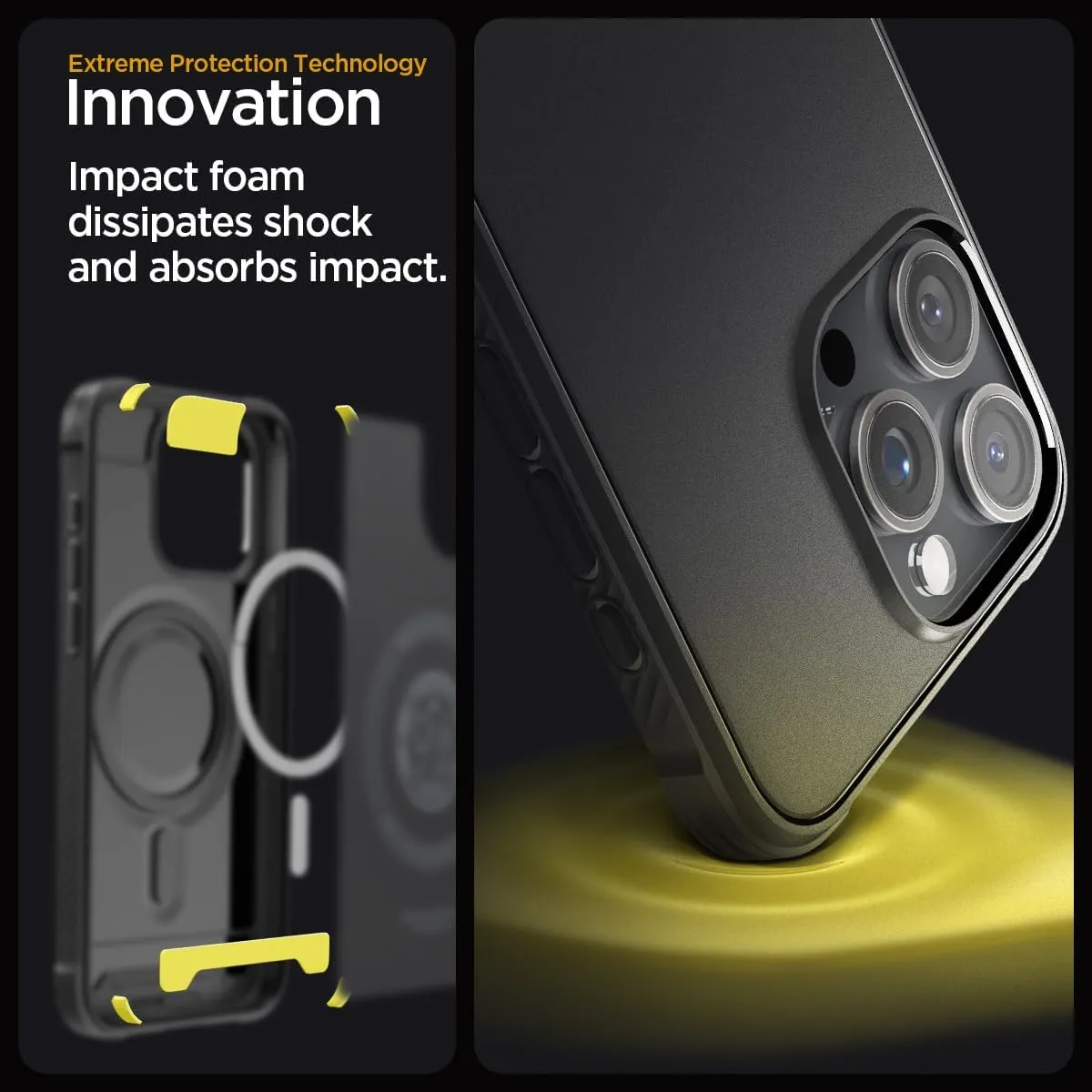 Spigen Rugged Armor MagFit Case for iPhone 15 Pro / 15 Pro Max