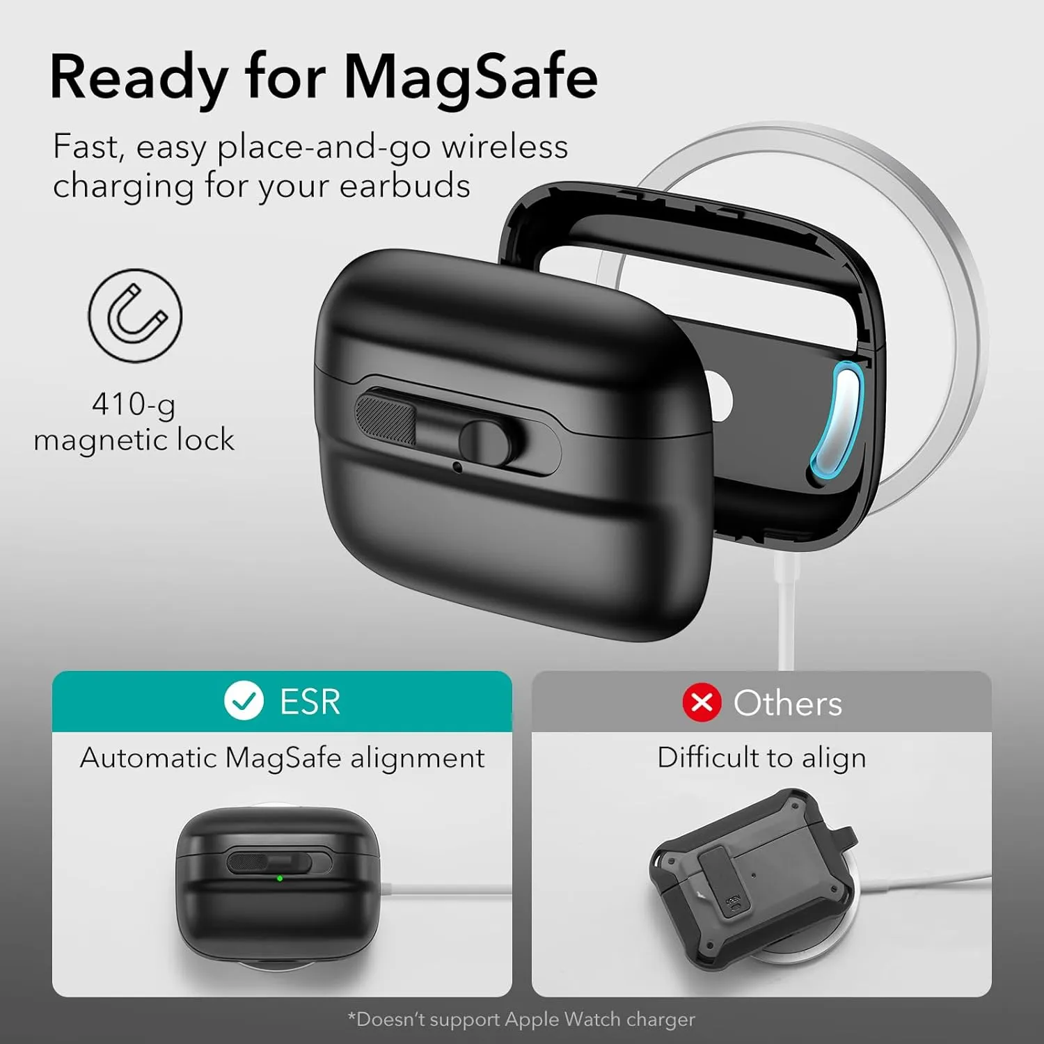 ESR Pulse Magnetic Lock Case (HaloLock) for AirPods Pro (2023 / 2022 / 2019)