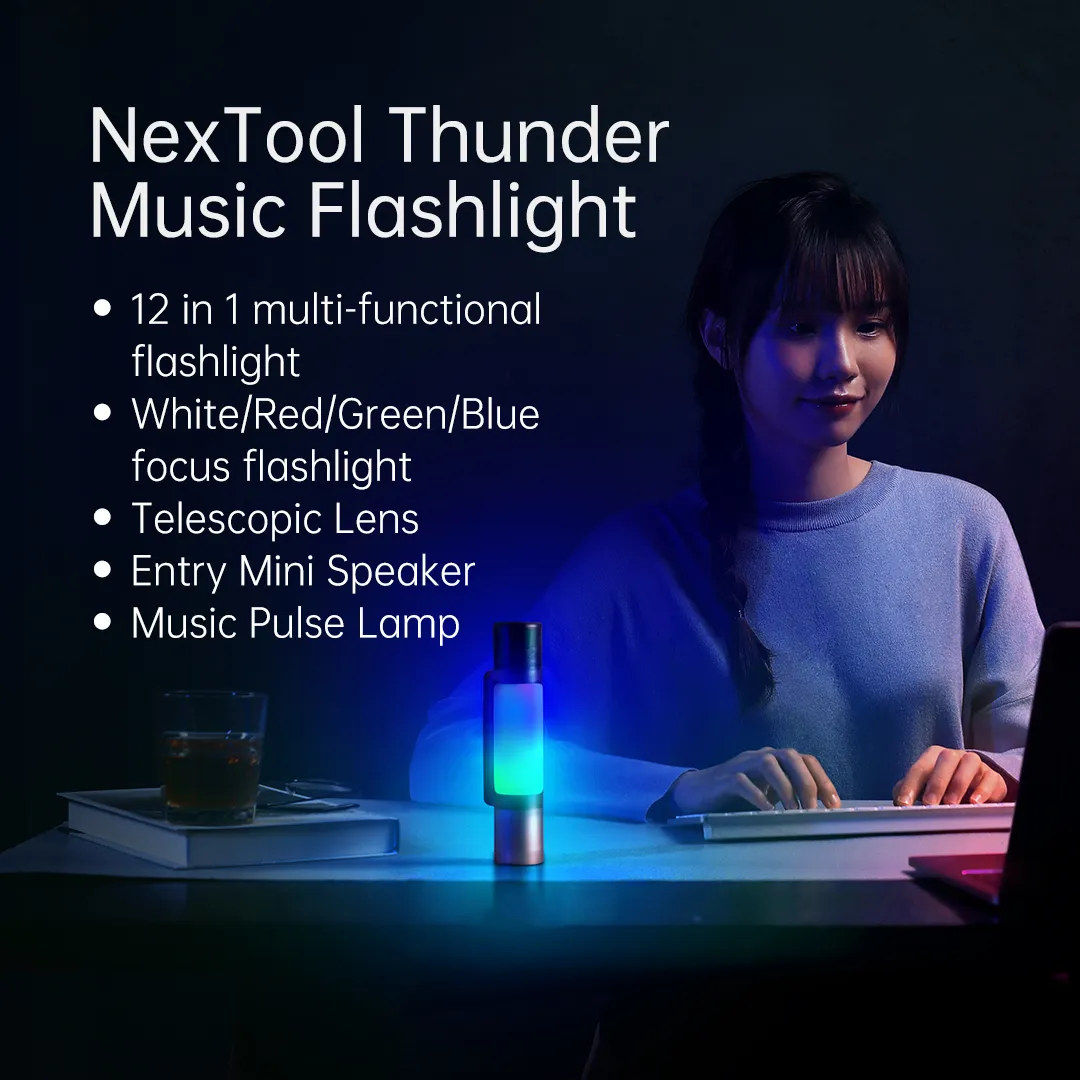 NexTool Outdoor 12 in 1 Thunder Music Flashlight 900lms -NE20161