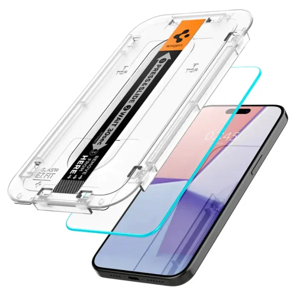 Spigen iPhone 15 Pro Max Bundle Pack Crystal Flex Clear Case + Screen Protector + Spigen 27W Charger