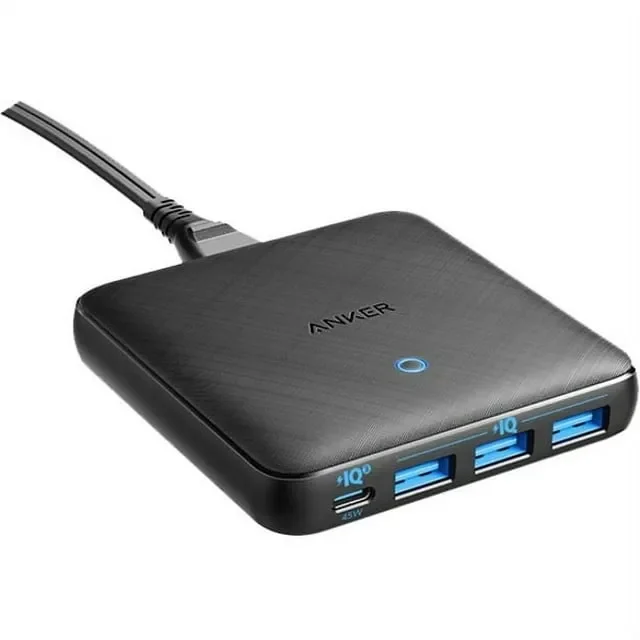 Anker PowerPort Atom III Slim 65W 4 Port PIQ 3.0 and GaN Fast Charger Adapter Charger