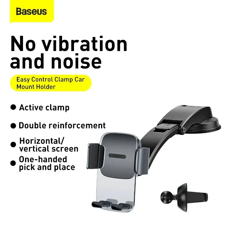 Baseus Easy Control Clamp Car Mount Holder Air Vent and Dashboard (A Set) -SUYK000001