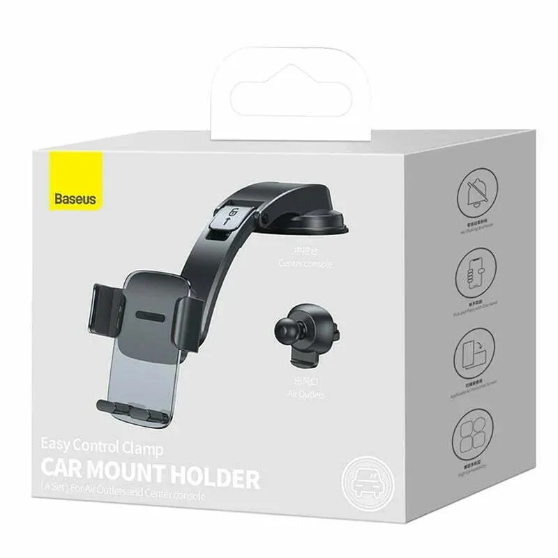 Baseus Easy Control Clamp Car Mount Holder Air Vent and Dashboard (A Set) -SUYK000001