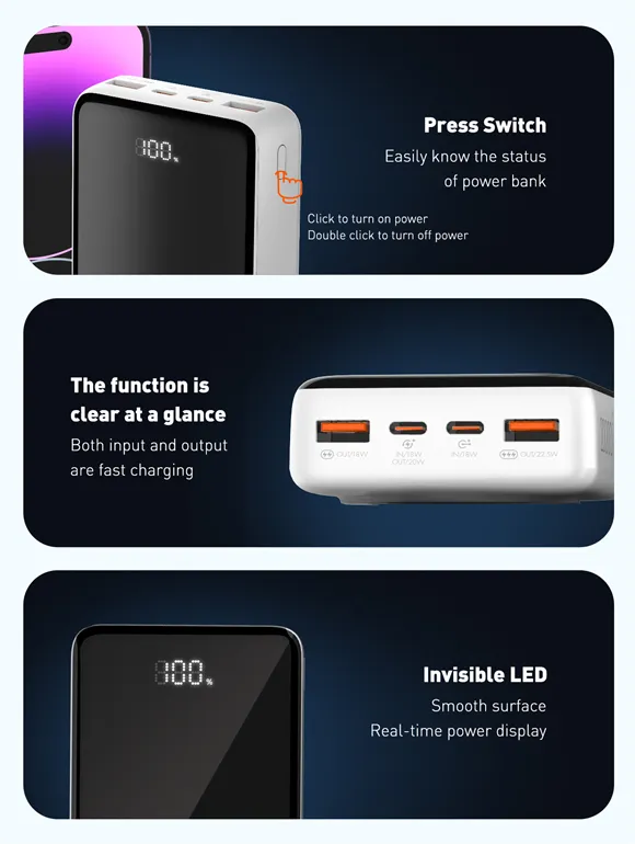 Ldnio PQ18 22.5W 20000mAh Magnetic Wireless Power Bank