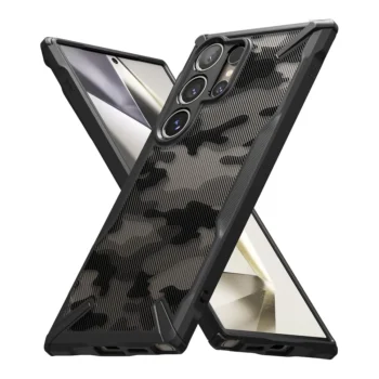 Ringke Camo Black Shockproof Protective Cover Case for Galaxy S24 Ultra