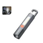 Smiling Shark SD1023 LED Multifunctional Flashlight with Hook Camping Light USB Rechargeable Zoomable