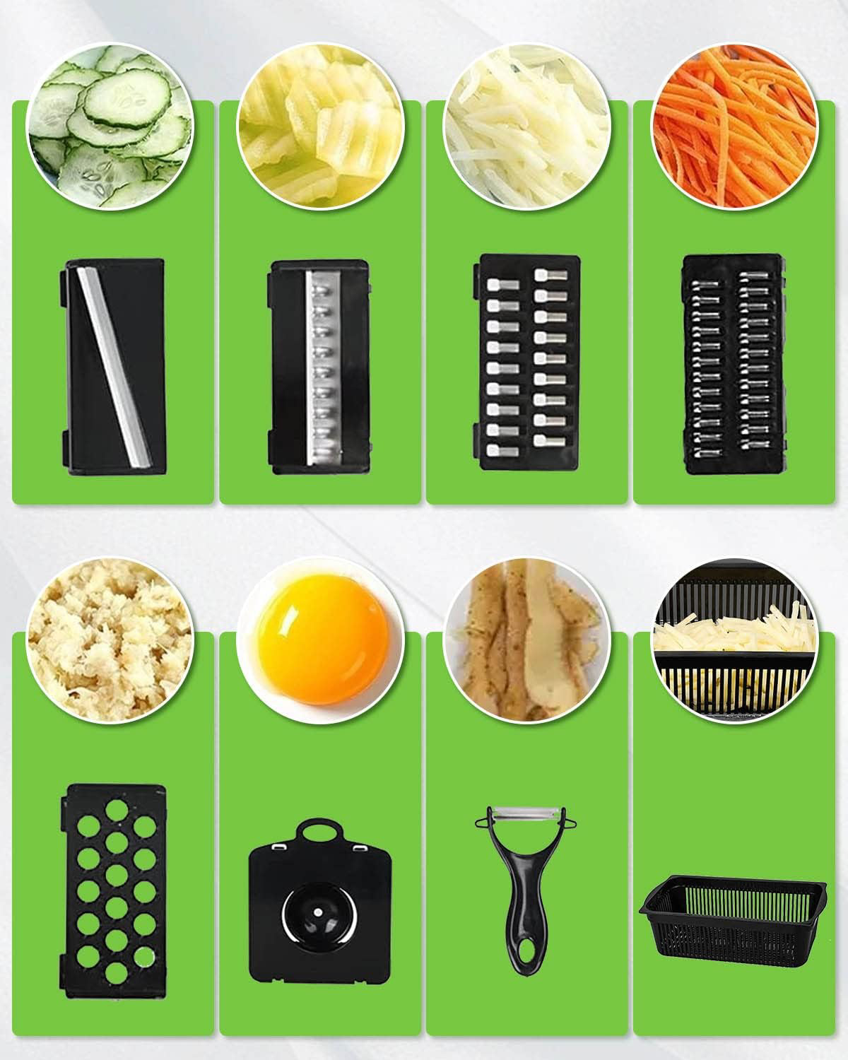 26 in 1 Vegetable Chopper Kitchen Multifunctional Slicer with 1.2L Container