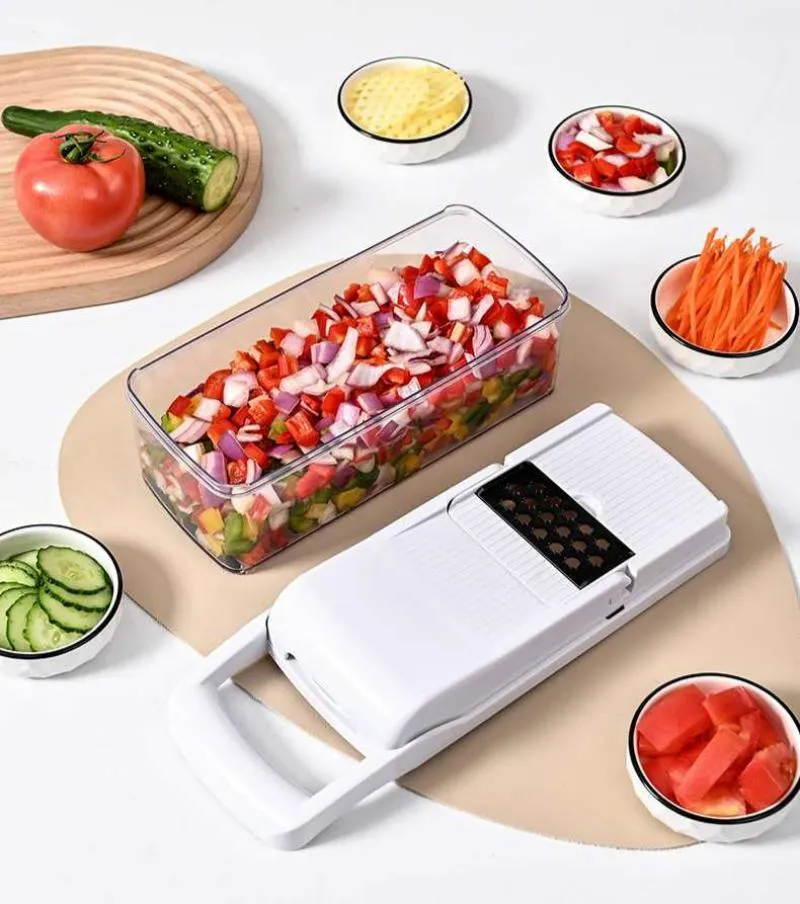 26 in 1 Vegetable Chopper Kitchen Multifunctional Slicer with 1.2L Container