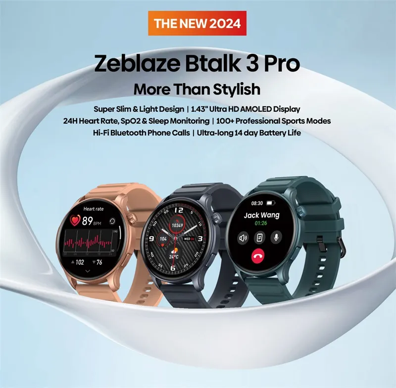 Zeblaze Btalk 3 Pro Smart Watch Ultra HD Amoled Display