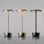 Electroplated Metal Cordless Table Lamp Dimmable Led Modern Wireless Rechargeable6