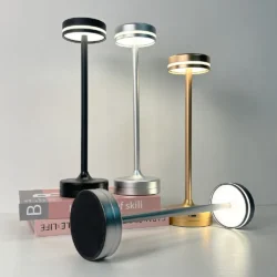 Retro Metal LED USB Rechargeable Table Lamp Eye Protection Night Light