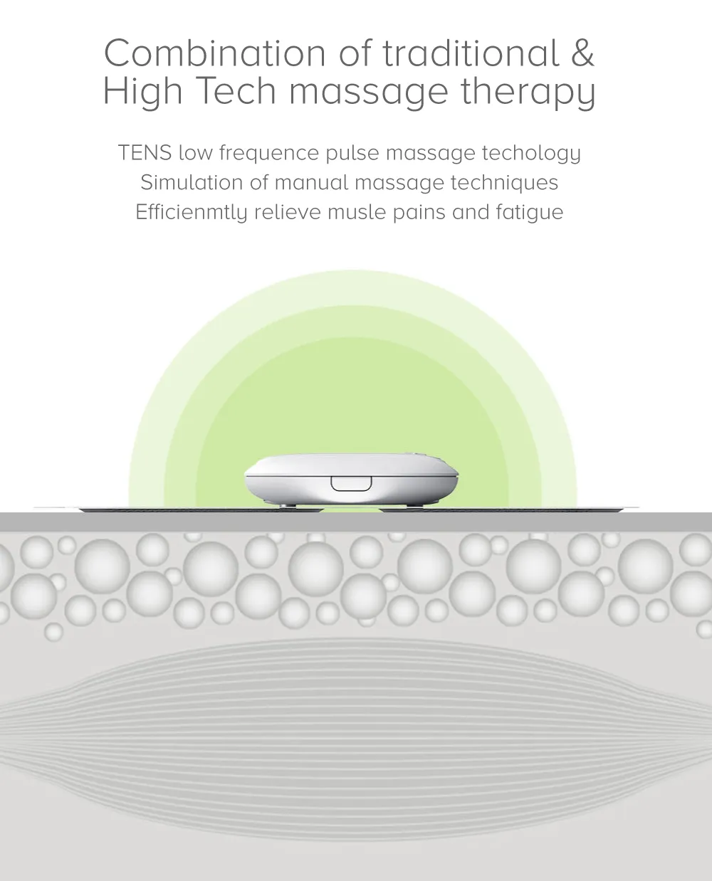 Xiaomi Lefan Magic Touch Sticker Massager Electric Stimulator FullBody Muscle Relax Rechargeable (LR-H006-PURE)