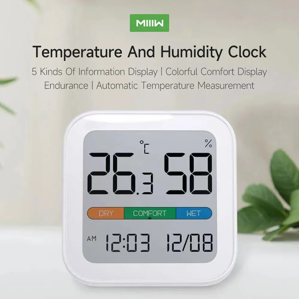 Xiaomi MIIIW Comfort Temperature and Humidity Clock S210