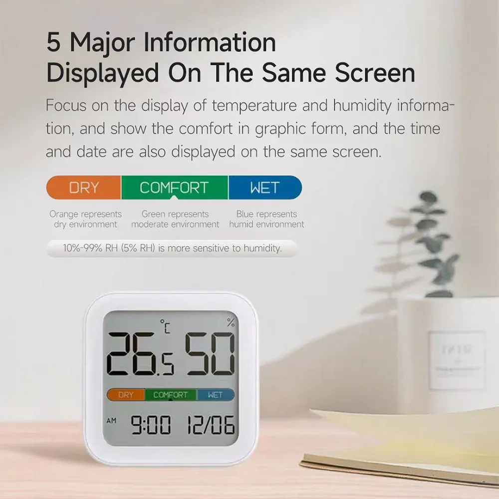 Xiaomi MIIIW Comfort Temperature and Humidity Clock S210