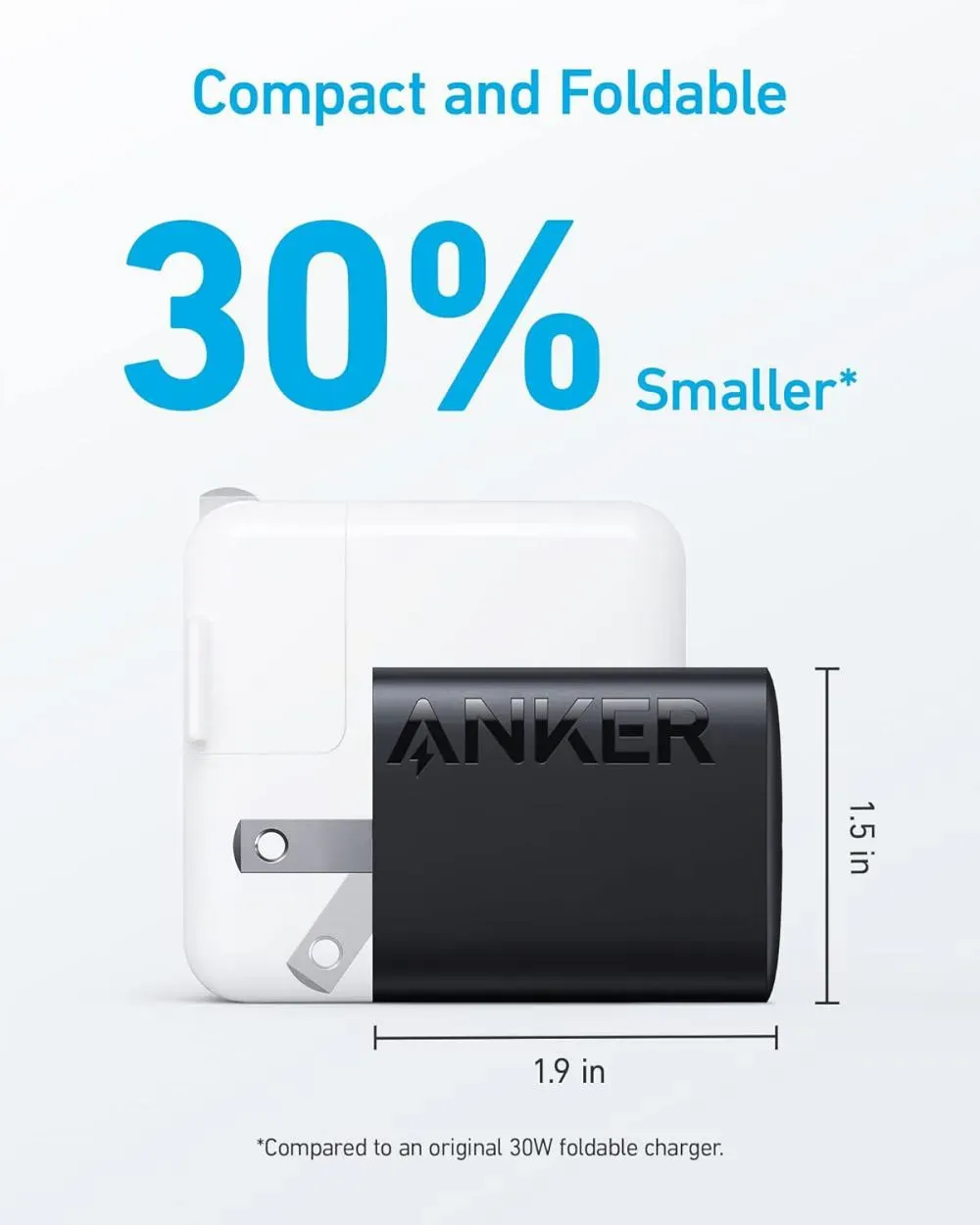 Anker 312 30W Wall Charger with Type-C to Type-C Cable 5ft (B2640N11)