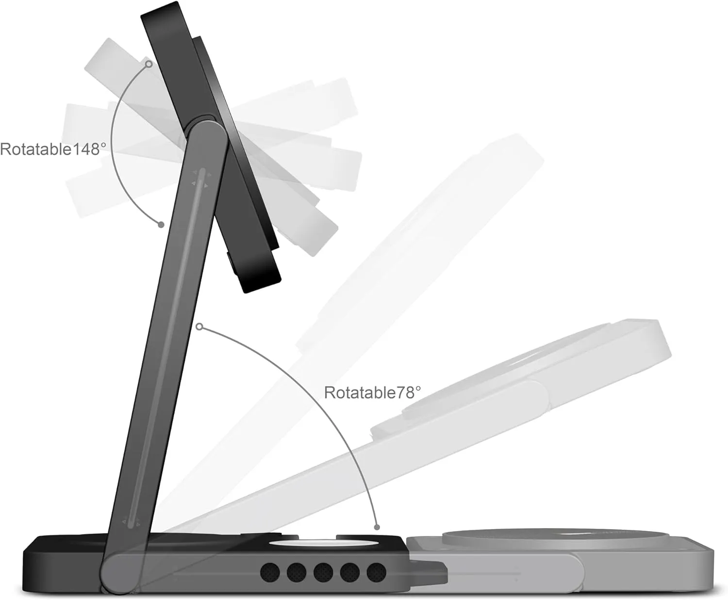 Aulumu M01 4-in-1 Folding Wireless MagSafe Charging Station and Pad