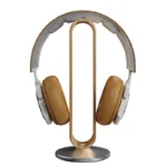 BONERUY P45 Headphone Vertical Stand Aluminum Alloy + Bamboo + Silicone Headset Holder00