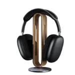 BONERUY P45 Headphone Vertical Stand Aluminum Alloy + Bamboo + Silicone Headset Holder00