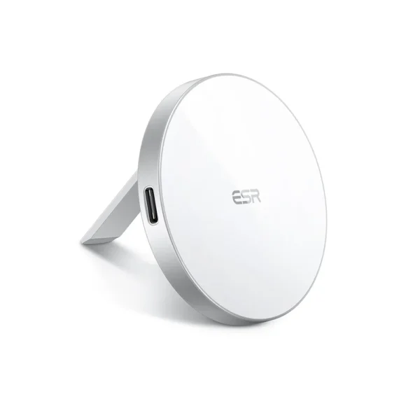 ESR HaloLock Kickstand Magnetic Wireless Charger for iPhone 15/14/13/12 Series -White