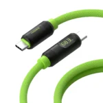 Hagibis 240W USB-C to USB-C Braided Cable 40Gbps USB 4 With LED Display -Green