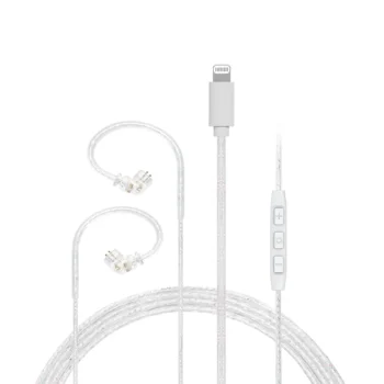 JCALLY PJ5 Lighting 5N OFC Silver-plated Lightning Earphone Cable C100 Chip with Microphone