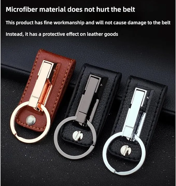 JOBON ZB-001 Leather Belt Loop Zinc Alloy Metal Keychain