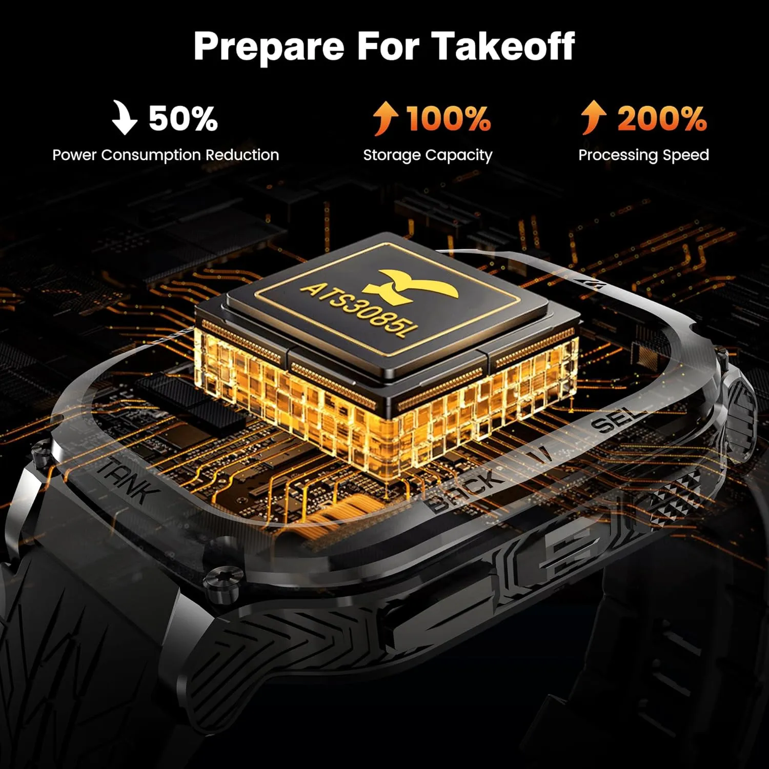 Kospet Tank M3 Ultra Calling Rugged Smart Watch with Dual GPS