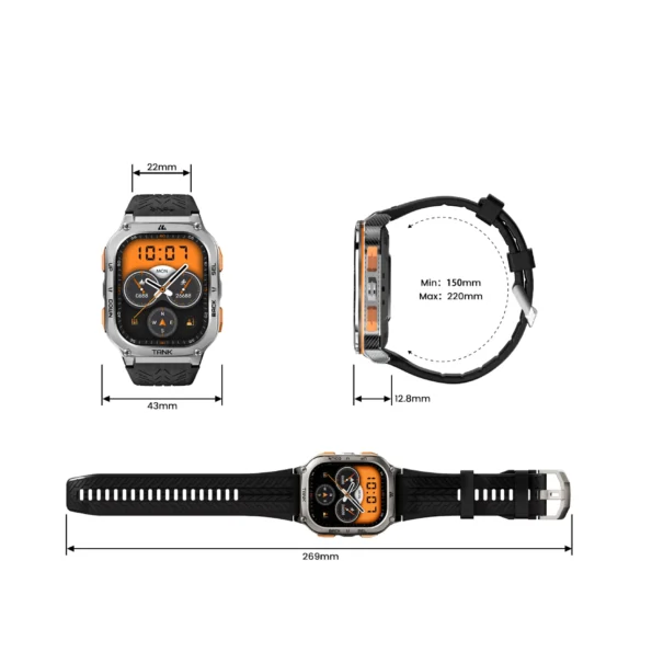 Kospet Tank M3 Ultra Calling Rugged Smart Watch with Dual GPS