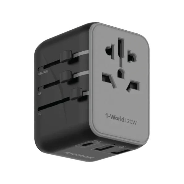 Momax 1-World 20W 3-Port + AC Travel Adapter (UA11)