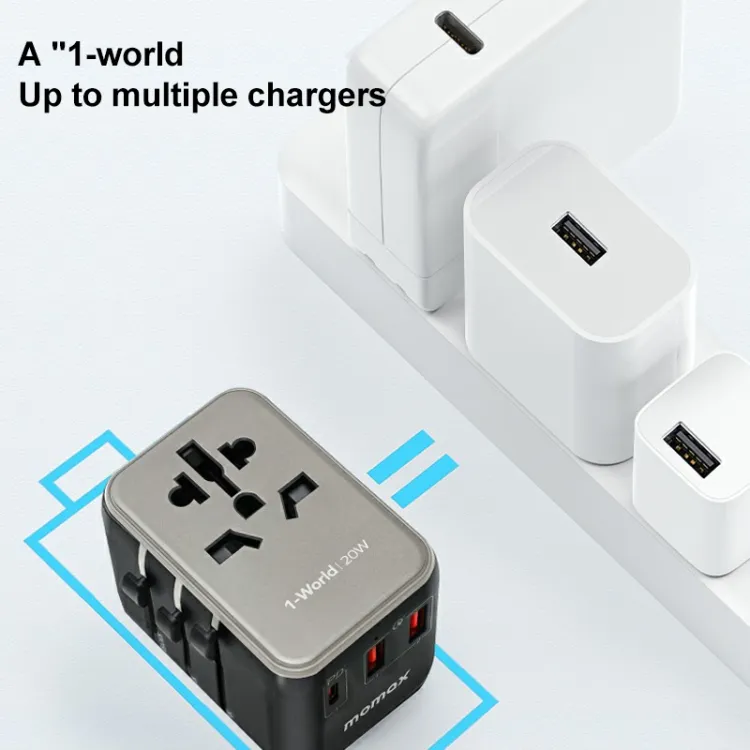 Momax 1-World 20W 3-Port + AC Travel Adapter (UA11)