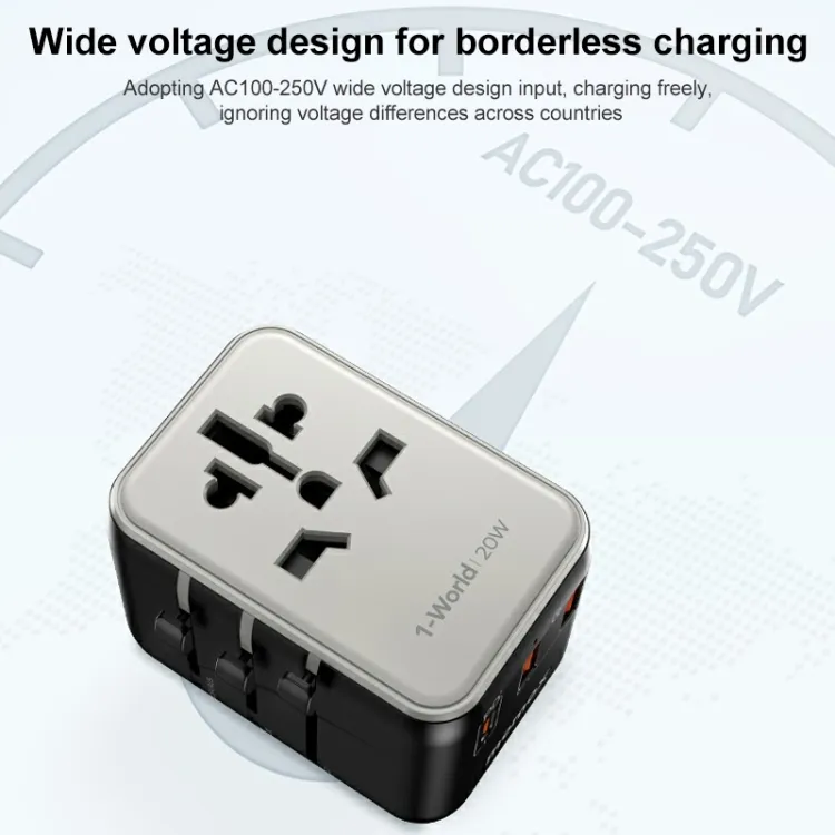 Momax 1-World 20W 3-Port + AC Travel Adapter (UA11)