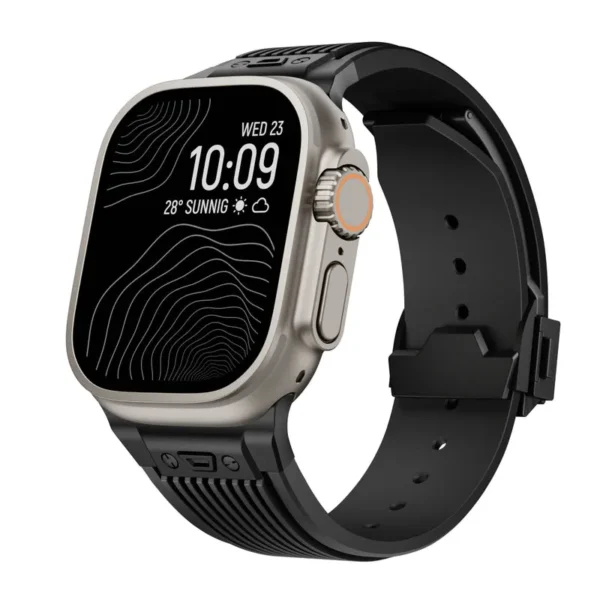 Sleek Luxury Streamlined Silicone Band for iWatch 44 / 45 / 49mm