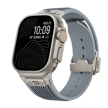 Sleek Luxury Streamlined Silicone Band for iWatch 44 / 45 / 49mm