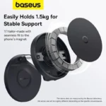 Baseus MagPro Foldable Magnetic Phone Holder 360° Rotatable Adjustable Arm Wall-Mounted Stand (1)