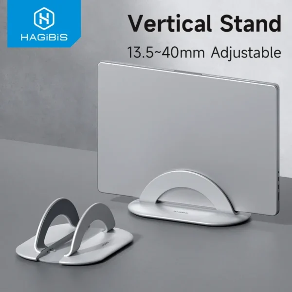 Hagibis Vertical Laptop Stand Desktop Aluminum Adjustable Holder (NBS03)