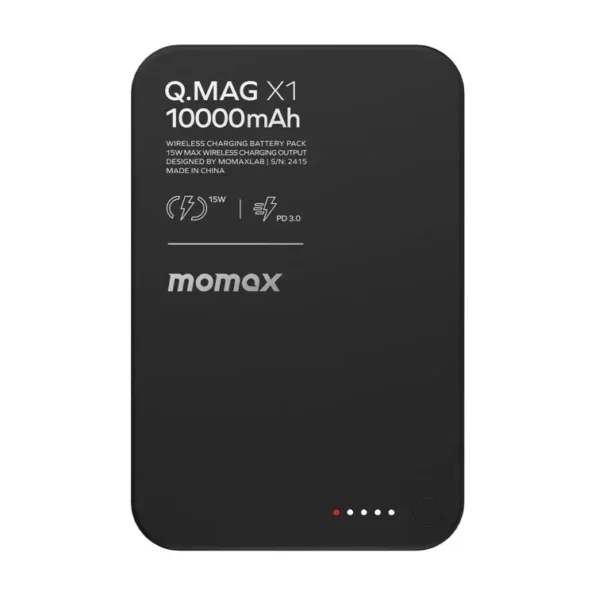 Momax Q.Mag X1 Gen 2 10000mAh 15W Magnetic Wireless Power Bank