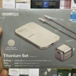 Momax Titanium Set VPD0131 Q.Mag X 5000 mAh Wireless Battery Pack 60W USB-C Cable and 30W Adapter