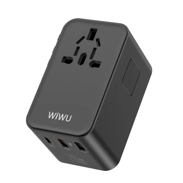 WiWU Wi-UA004 70W GaN Charger Universal Adapter with Built-in Type-C Cable