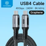 Hagibis USB4 Type-C to Type-C Cable 8K@60Hz 40Gbps 240W Fast Charging Data Cable