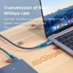 Hagibis USB4 Type-C to Type-C Cable 8K@60Hz 40Gbps 240W Fast Charging Data Cable