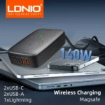 LDNIO 140W 6 IN 1 Multiport Desktop Charging Wireless Charger Q4010