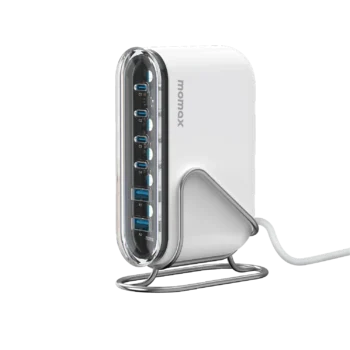 MOMAX 1-Charge Flow+ 120W USB-C and USB-A 6-Port GaN Desktop Charger