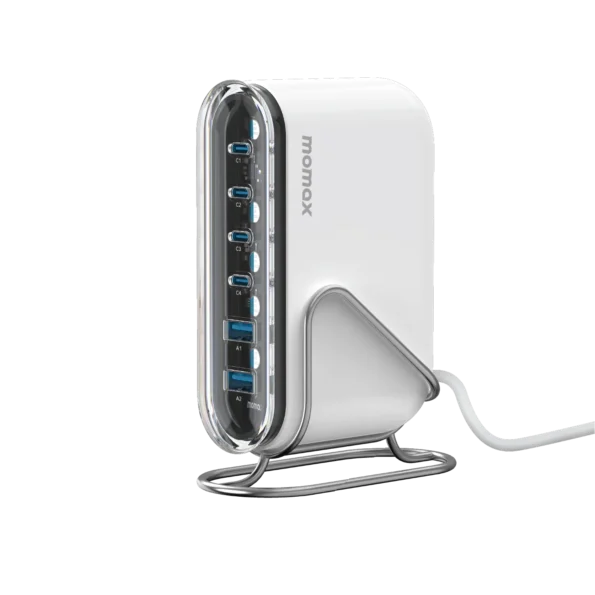 MOMAX 1-Charge Flow+ 120W USB-C and USB-A 6-Port GaN Desktop Charger