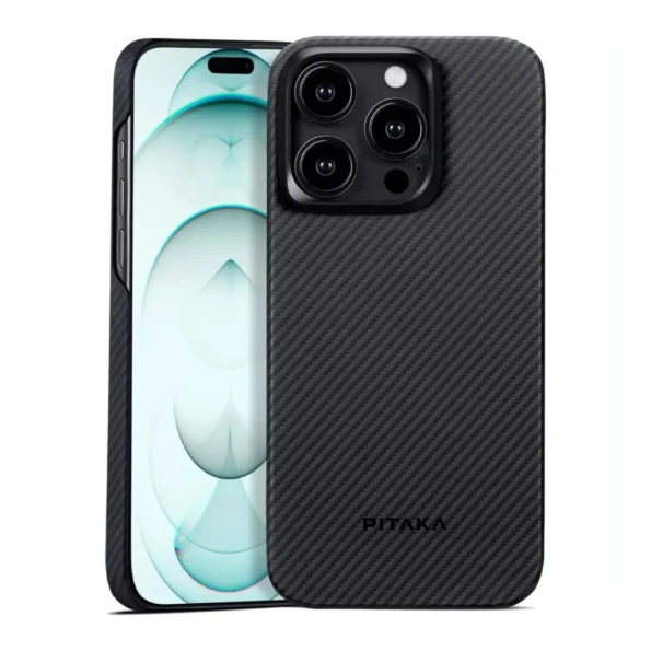 PITAKA MagEZ Case 4 for iPhone 15 Pro 15 Pro Max 600D BlackGrey Twill Brand New Without Box