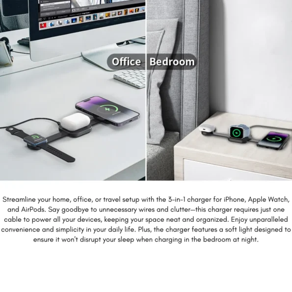 WiWU Wi-W031 Planeta Trio 3 in 1 15W Wireless Charger